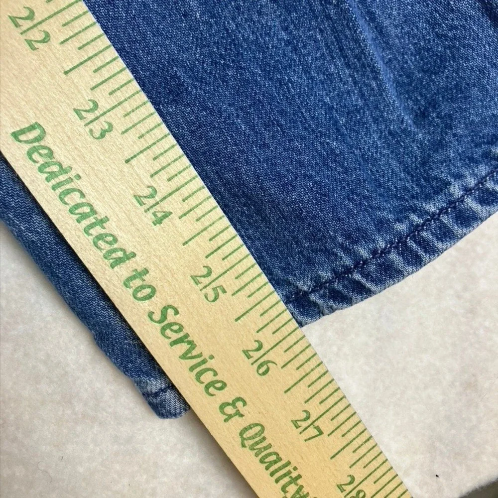 Madewell Womens Size 23 Jeans Medium Wash‎ High Rise Straight Leg Cotton Factory